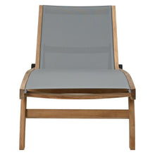 10% OFF OPEN BOX SPECIAL – Set of 4 Teak Bahama Pool Loungers With Batyline Mesh, Grey (New & Unused)