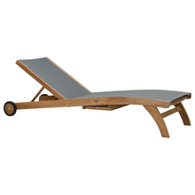 10% OFF OPEN BOX SPECIAL – Set of 4 Teak Bahama Pool Loungers With Batyline Mesh, Grey (New & Unused)