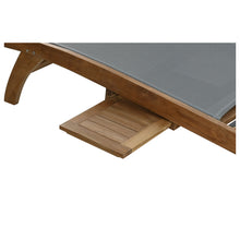 10% OFF OPEN BOX SPECIAL – Set of 4 Teak Bahama Pool Loungers With Batyline Mesh, Grey (New & Unused)