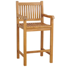 10% OFF OPEN BOX SPECIAL – Set of 8 Teak Wood Elzas Barstool with Arms (New & Unused)