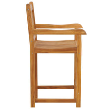 10% OFF OPEN BOX SPECIAL – Set of 8 Teak Wood Elzas Barstool with Arms (New & Unused)