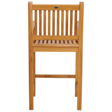 5% OFF OPEN BOX SPECIAL – Set of 4 Teak Wood Elzas Barstools with Arms (New & Unused)