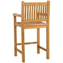 5% OFF OPEN BOX SPECIAL – Set of 4 Teak Wood Elzas Barstools with Arms (New & Unused)