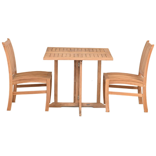 3 Piece Teak Wood Dining Set Including 35