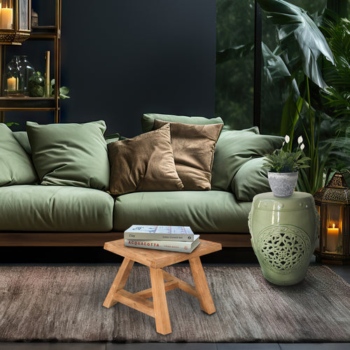 Recycled Teak Wood Tuscany End Table