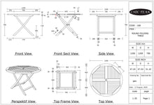 Teak Wood Java Folding Table, 47 inch