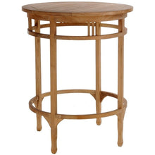 3 Piece Teak Wood Armless Orleans Bar Table/Chair Set With Cushions