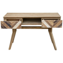 Recycled Teak Wood Brux Art Deco Console Table / Writing Desk