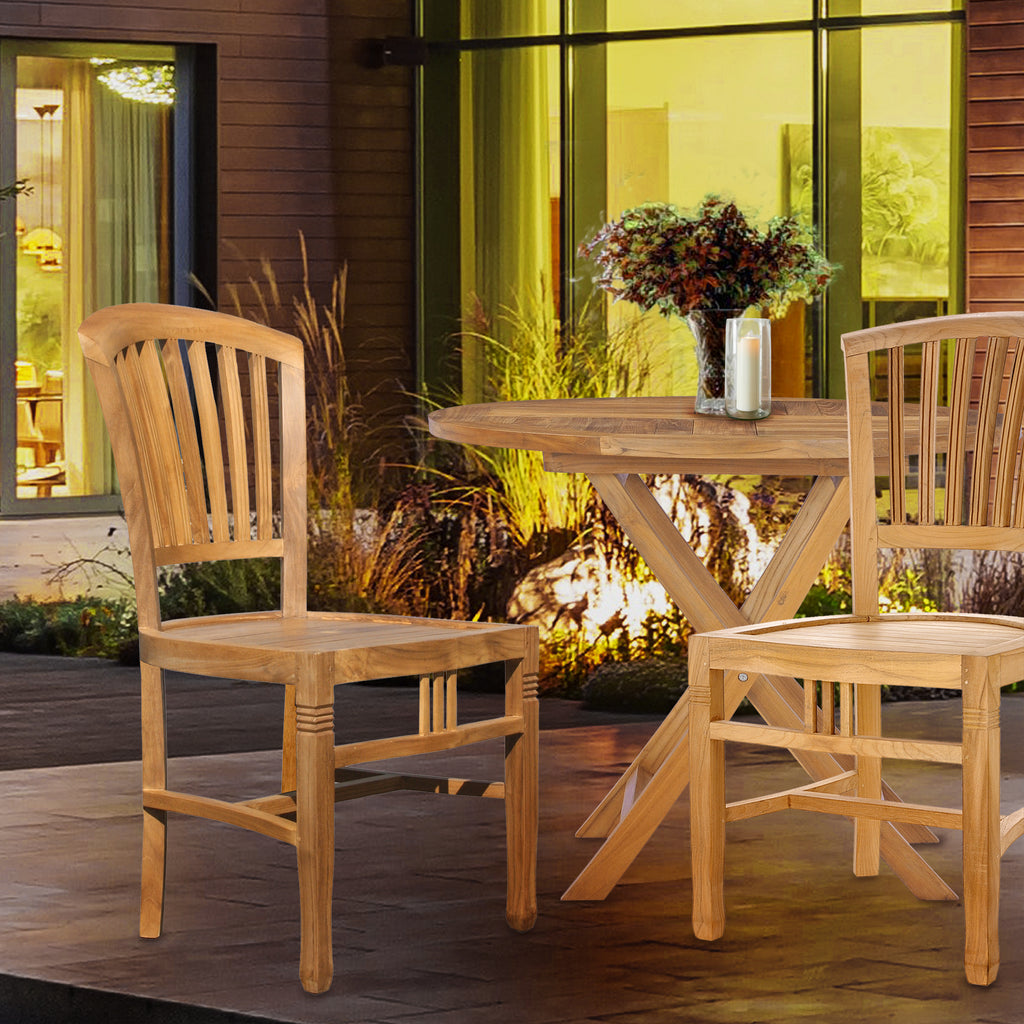 Teak Wood Orleans Side Chair by Chic Teak Canada only CAD $737.64
