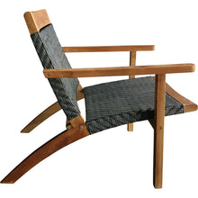 Teak Wood Paris Patio Lounge and Dining Chair, Grey