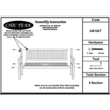 Teak Wood Elzas Triple Bench