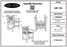 Teak Wood Chippendale Counter Stool with Arms