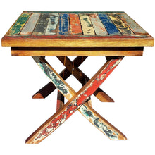 Marina Del Rey Recycled Teak Wood Boat Folding Side Table