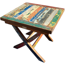 Marina Del Rey Recycled Teak Wood Boat Folding Side Table