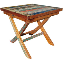 Marina Del Rey Recycled Teak Wood Boat Folding Side Table