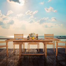 Teak Wood West Palm Semi Oval Extension Table