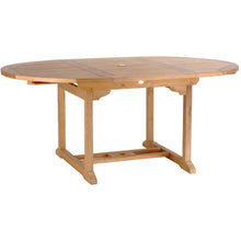 7 Piece Teak Wood Castle Patio Dining Set with Round to Oval Extension Table, 4 Side Chairs and 2 Arm Chairs