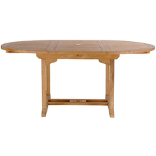 7 Piece Teak Wood Santa Barbara Patio Dining Set with Round to Oval Extension Table, 2 Arm Chairs and 4 Side Chairs with Cushions