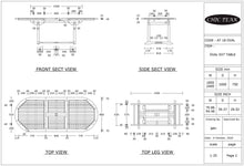 Teak Wood Orleans Oval Extension Table