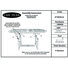 Teak Wood Orleans Oval Double Extension Table