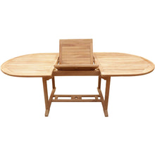 9 Piece Teak Wood Miami Patio Dining Set with Oval Extension Table, 2 Folding Arm Chairs and 6 Folding Side Chairs
