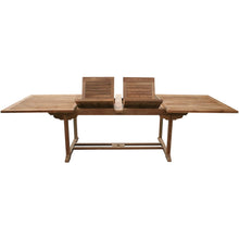 11 Piece Teak Wood Castle Patio Dining Set with Rectangular Double Extension Table, 8 Side Chairs and 2 Arm Chairs