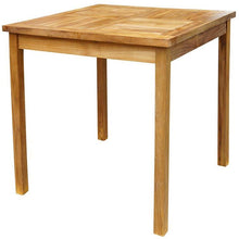 3 Piece Teak Wood Castle Intimate Patio Bistro Bar Set with 27" Bar Table & 2 Barstools with Arms