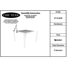 Teak Wood Havana Square Outdoor Bar Table, 27 Inch