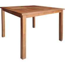 3 Piece Teak Wood Seville Medium Counter Height Patio Bistro Set, 2 Counters Stools and 35" Square Table