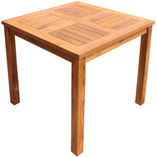 5 Piece Teak Wood Florence Bistro Dining Set with 35" Square Table and 4 Arm Chairs