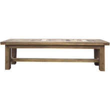 Recycled Teak Wood Tuscany Backless Bench, 63 Inch - Chic Teak