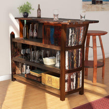 Marina Del Rey Recycled Teak Wood Boat Freestanding Bar (Available in Left or Right)