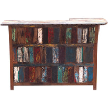 Marina Del Rey Recycled Teak Wood Boat Freestanding Bar (Available in Left or Right)