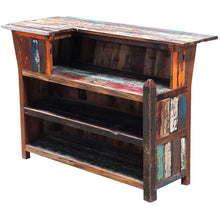 Marina Del Rey Recycled Teak Wood Boat Freestanding Bar (Available in Left or Right)