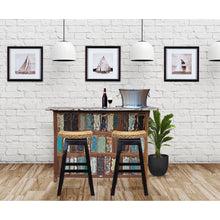Marina Del Rey Recycled Teak Wood Boat Freestanding Bar (Available in Left or Right)