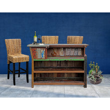 Marina Del Rey Recycled Teak Wood Boat Freestanding Bar (Available in Left or Right)