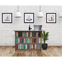 Marina Del Rey Recycled Teak Wood Boat Freestanding Bar (Available in Left or Right)