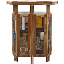 Marina Del Rey Folding Freestanding Bar, Made From Recycled Teak Wood Boats