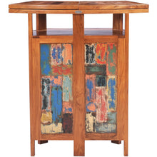 Marina Del Rey Folding Freestanding Bar, Made From Recycled Teak Wood Boats