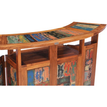 Marina Del Rey Folding Freestanding Bar, Made From Recycled Teak Wood Boats