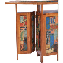 Marina Del Rey Folding Freestanding Bar, Made From Recycled Teak Wood Boats