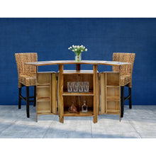 Marina Del Rey Folding Freestanding Bar, Made From Recycled Teak Wood Boats