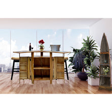 Marina Del Rey Folding Freestanding Bar, Made From Recycled Teak Wood Boats