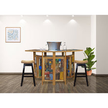 Marina Del Rey Folding Freestanding Bar, Made From Recycled Teak Wood Boats