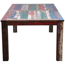 Marina del Rey Rectangular Dining Table Made From Recycled Teak Wood Boats, 87 x 43 Inches