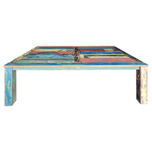 Marina del Rey Rectangular Dining Table Made From Recycled Teak Wood Boats, 63 X 35 Inches