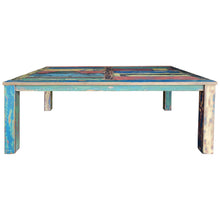 Marina del Rey Rectangular Dining Table Made From Recycled Teak Wood Boats, 63 X 35 Inches
