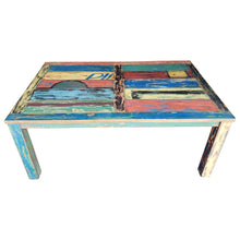 Marina del Rey Rectangular Dining Table Made From Recycled Teak Wood Boats, 63 X 35 Inches
