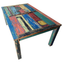 Marina del Rey Rectangular Dining Table Made From Recycled Teak Wood Boats, 87 x 43 Inches