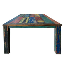 Marina del Rey Rectangular Dining Table Made From Recycled Teak Wood Boats, 87 x 43 Inches